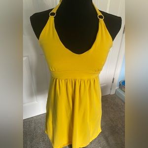 Victoria Secret Yellow Halter Mini Dress